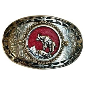 Vintage Silvertone Mountain Goat Billygoat Belt Buckle Western Streetwear Unisex